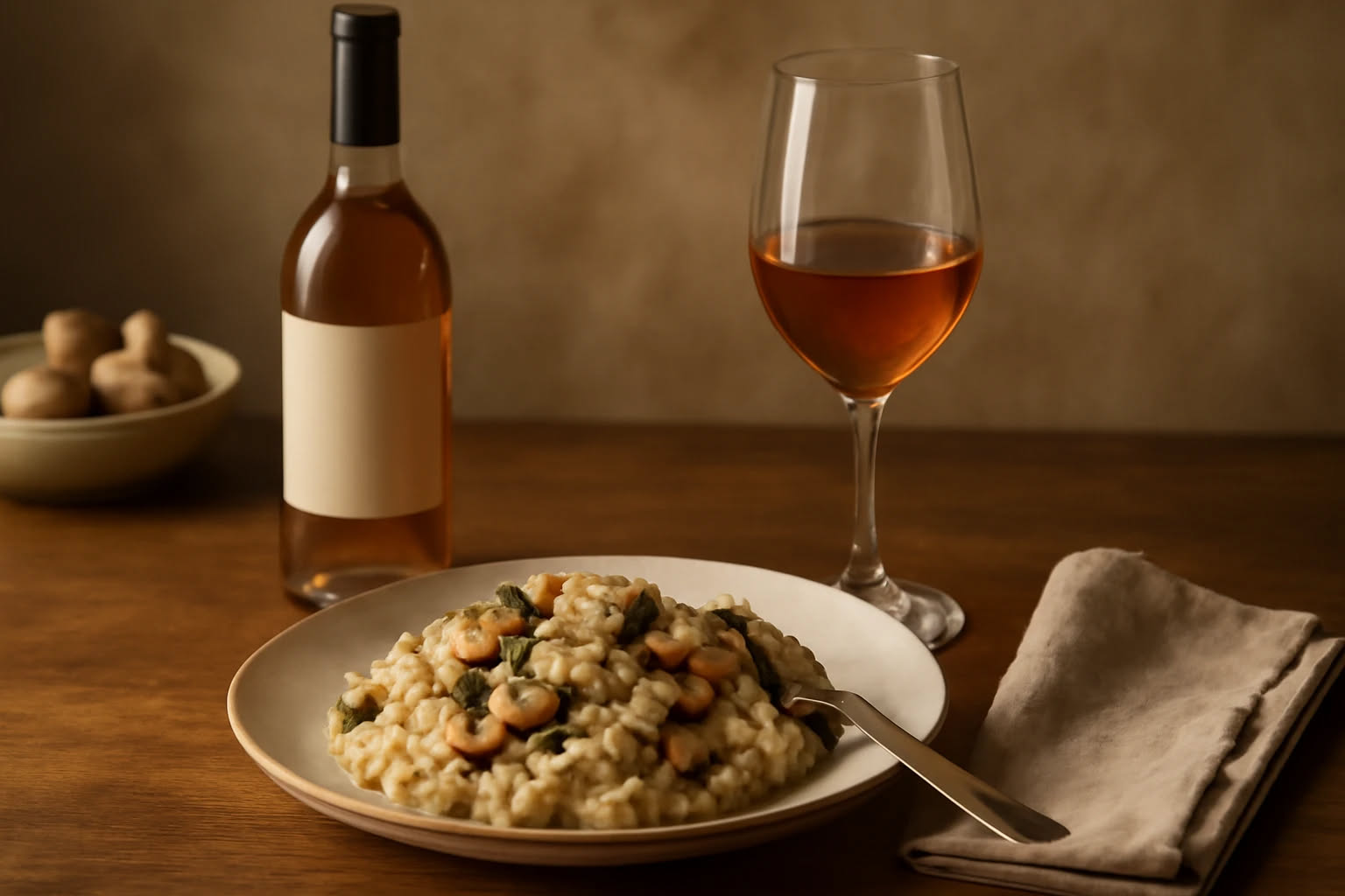 Risotto con radicchio e speck