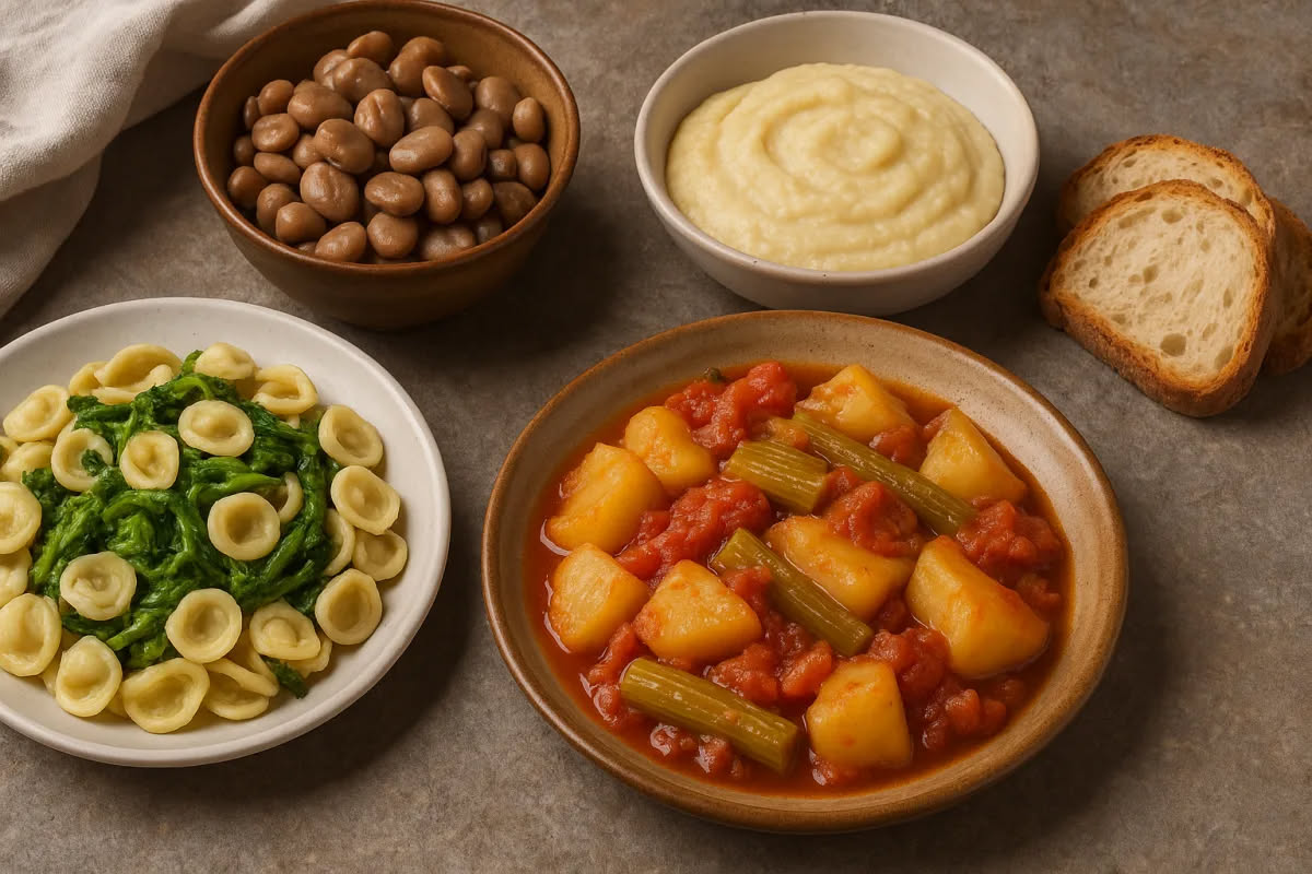 Sformato di zucchine e patate appena sfornato, dorato in superficie, tagliato in una porzione che mostra l'interno cremoso verde e bianco, impiattato in un piatto bianco con qualche foglia di prezzemo