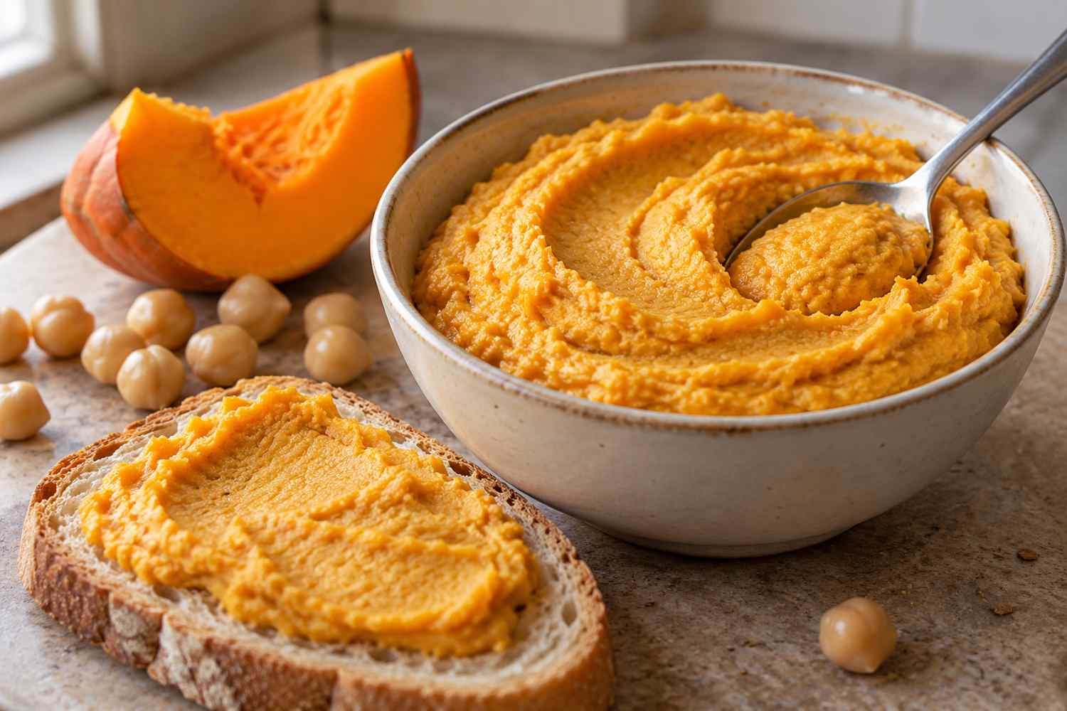 Crema di zucca e ceci da spalmare: la ricetta da preparare in anticipo per la settimana