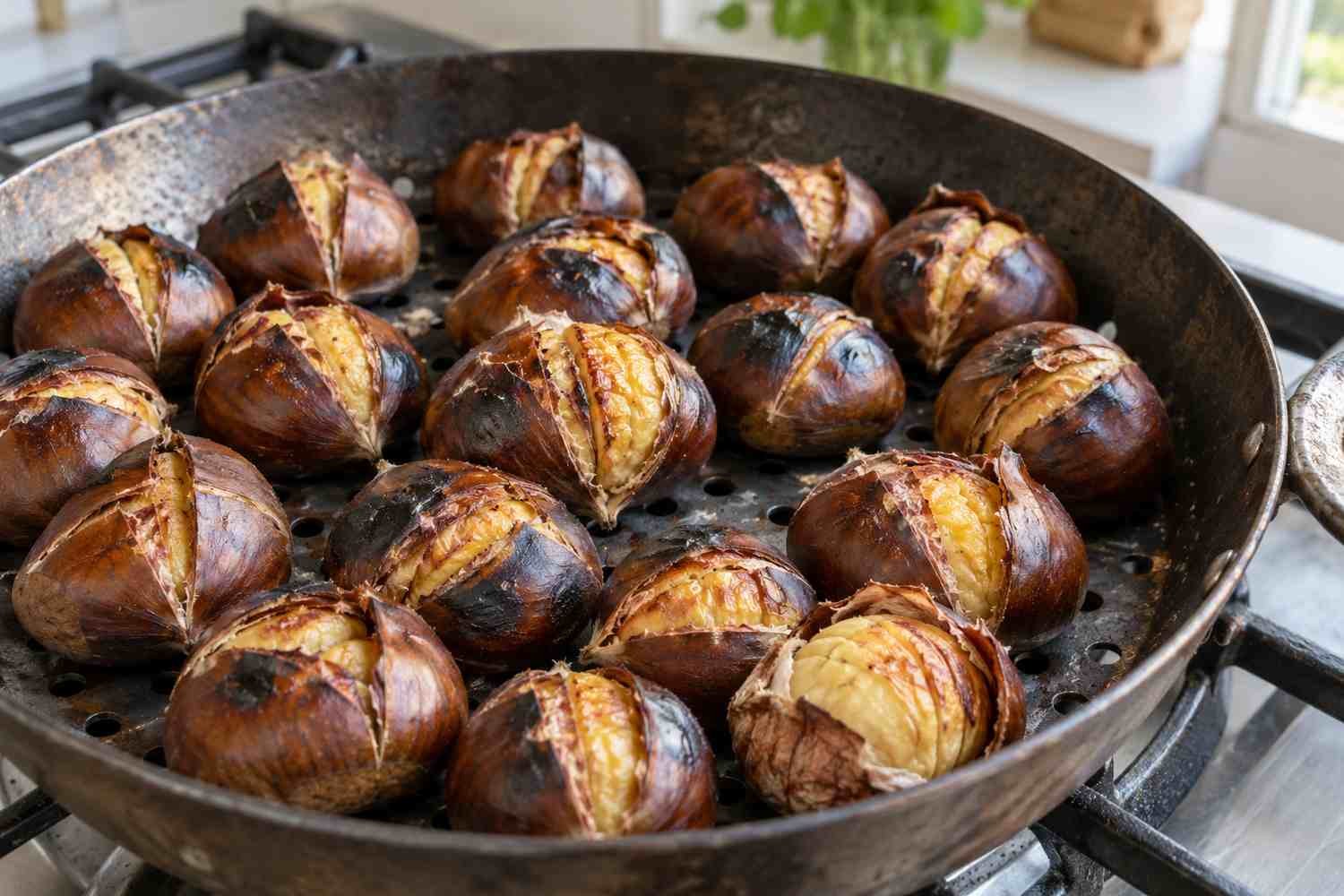 La ricetta del giorno di Buongusto: castagne in padella