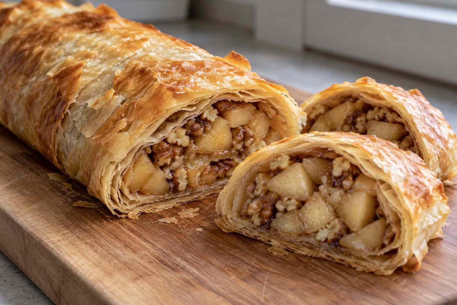 Strudel di mele e noci con pasta tirata a mano: come stenderla sottile senza romperla