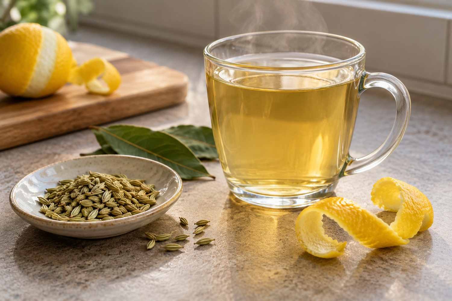 Tisana di finocchio, alloro e scorza di limone: come prepararla dopo i pasti d'autunno