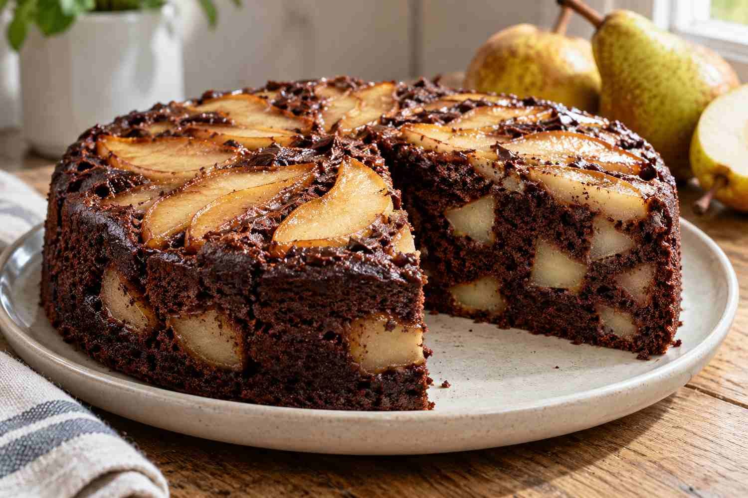 Torta di pere e cioccolato: come evitare che la frutta affondi nell'impasto