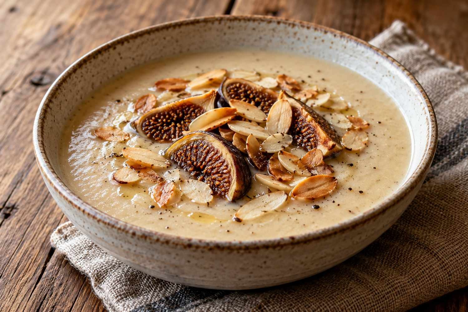 Zuppa con fichi secchi e mandorle tostate: il segreto per renderla digestiva