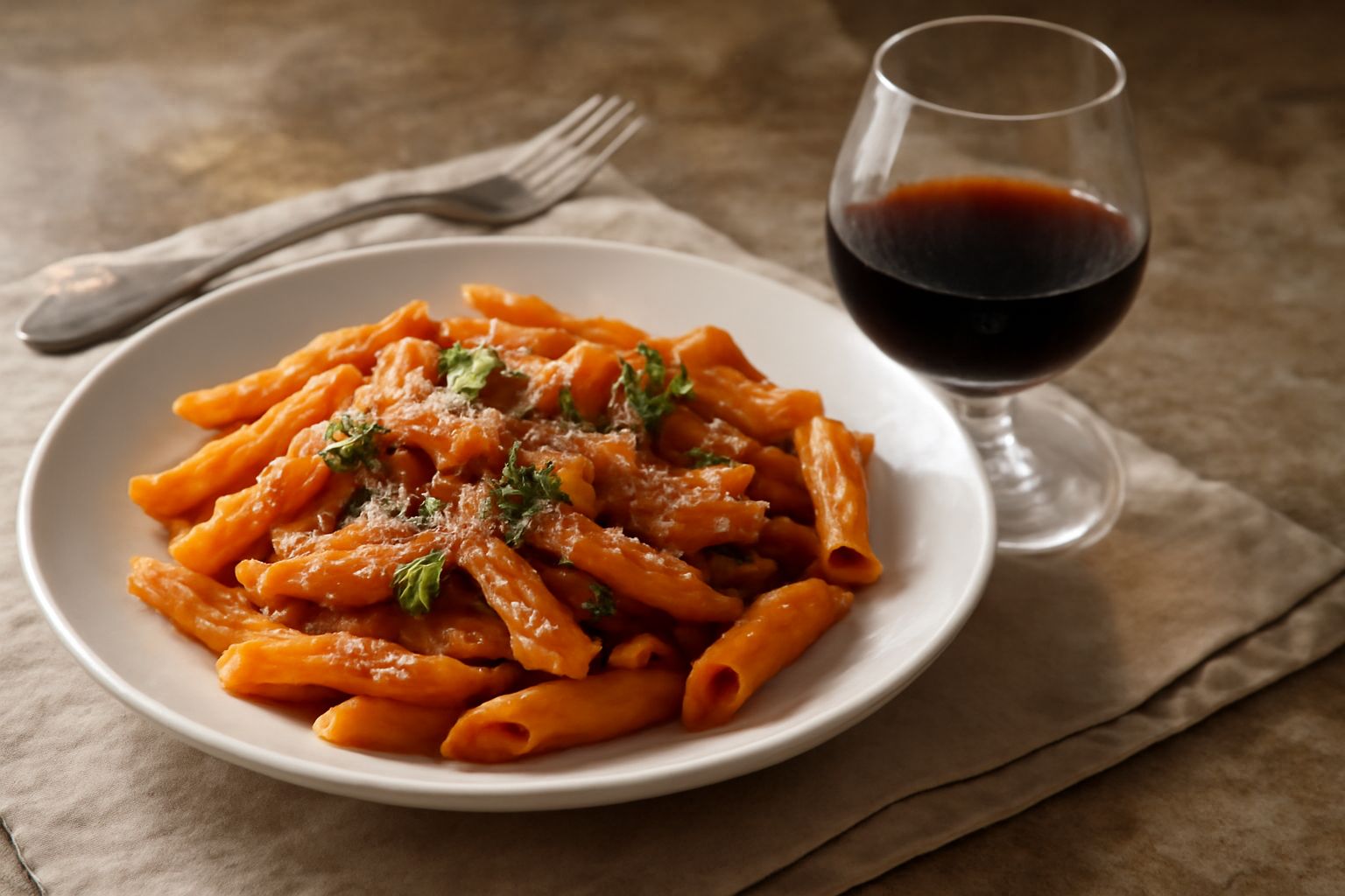 Bicchiere da digestivo con Amaro Montenegro colore marrone scuro, servito a temperatura ambiente, accanto a una bottiglia in vetro scuro con etichetta classica e una piccola scodella di ghiaccio