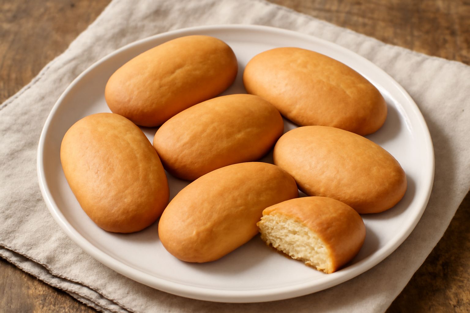 Biscotti di Maenza dorati e croccanti impilati su un piatto bianco, con la forma ovale caratteristica e una leggera doratura, contornati da briciole dorate
