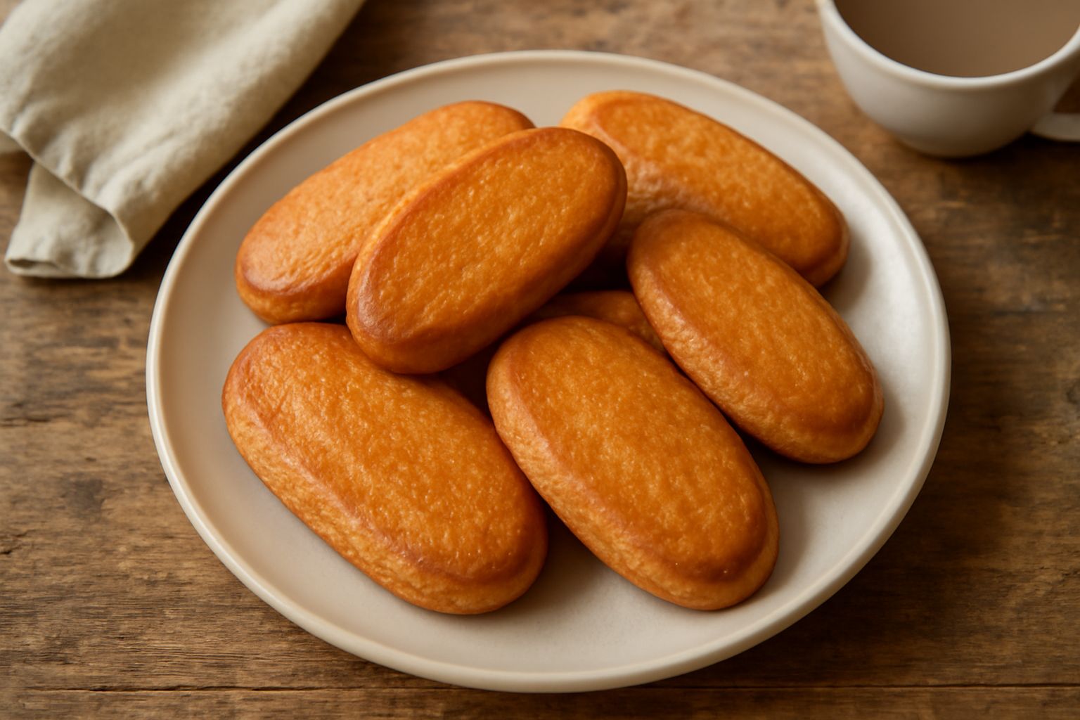 Biscotti di Mondovì ovali e dorati disposti su un piatto bianco, croccanti e lievemente bruni ai bordi, con una consistenza compatta visibile in sezione