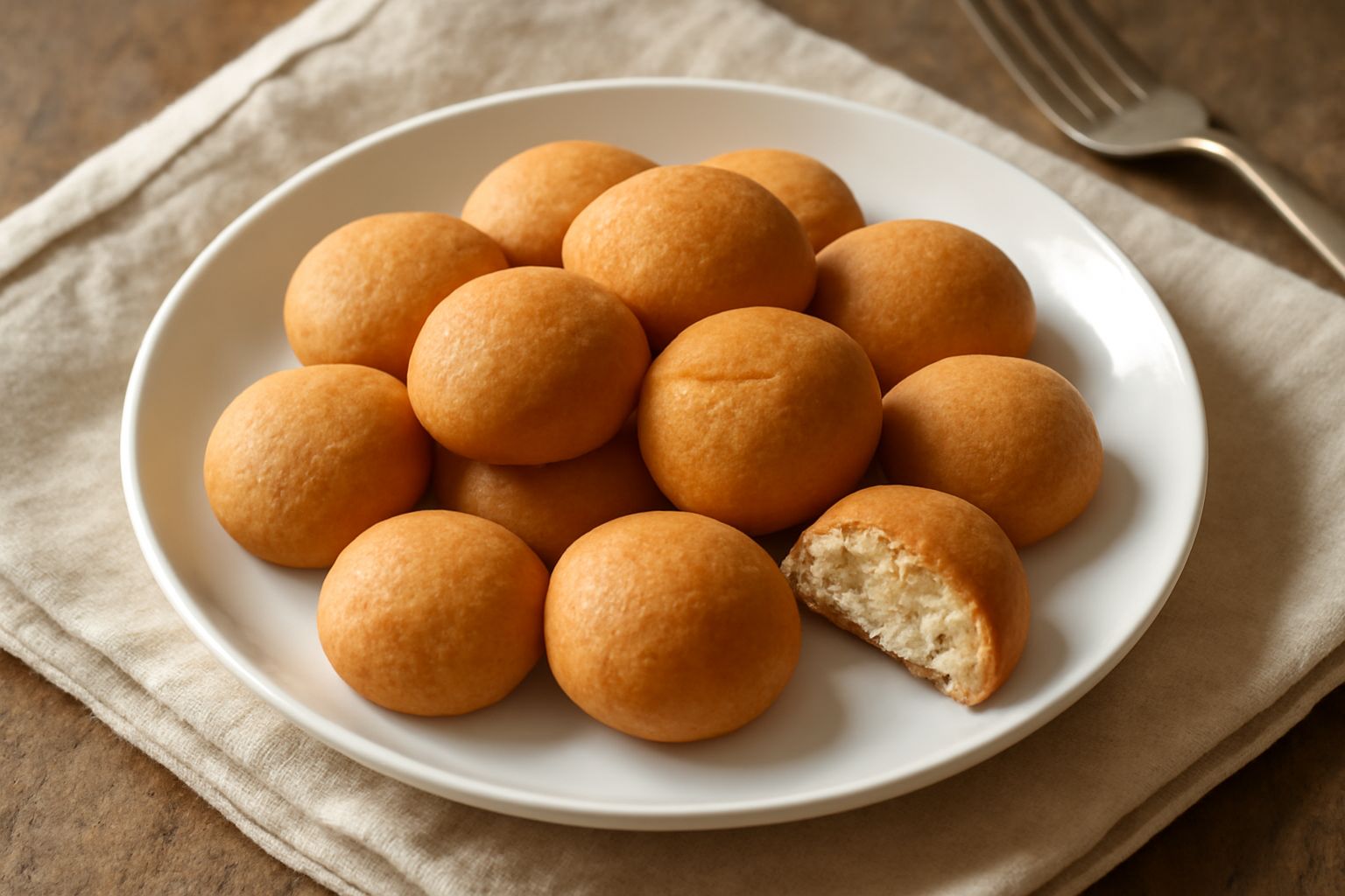 Biscottini mantovani dorati e croccanti disposti su un piatto bianco, dal colore ambrato uniforme, friabili e ben cotti