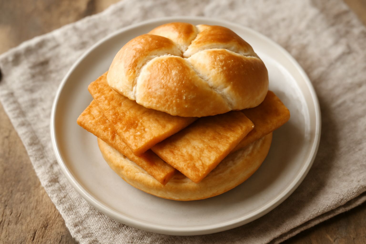 Sandwich aperto con panelle fritte dorate croccanti, salsa rossa, limone fresco affettato e pane bianco tiepido con mollica soffice visibile, poggiato su carta bianca.