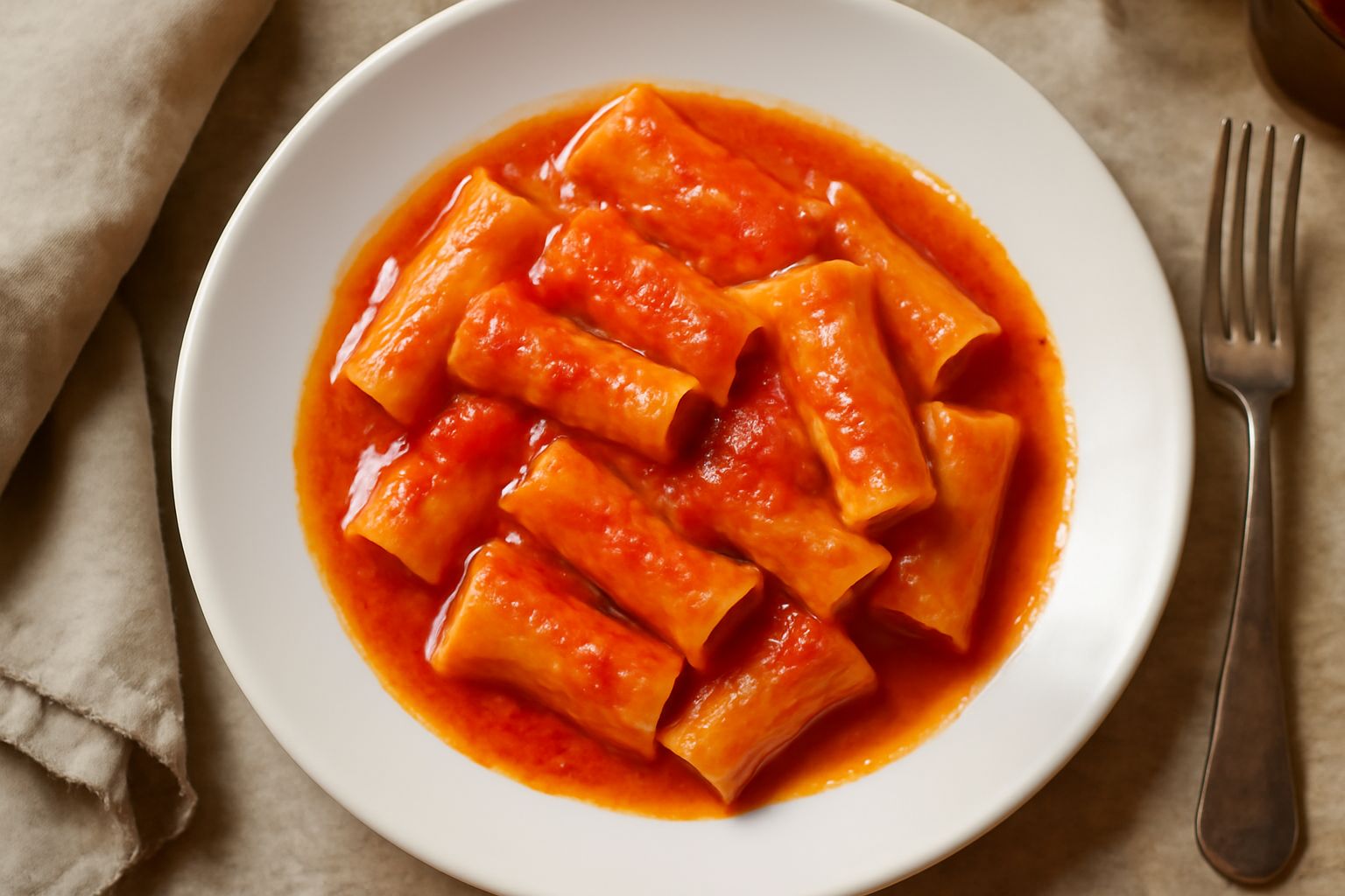 Condimento di pepe denso e lucido in una ciotola di vetro trasparente, con pezzetti di peperone rosso e giallo visibili, superficie liscia e brillante, contorno di peperoni freschi colorati sullo sfon