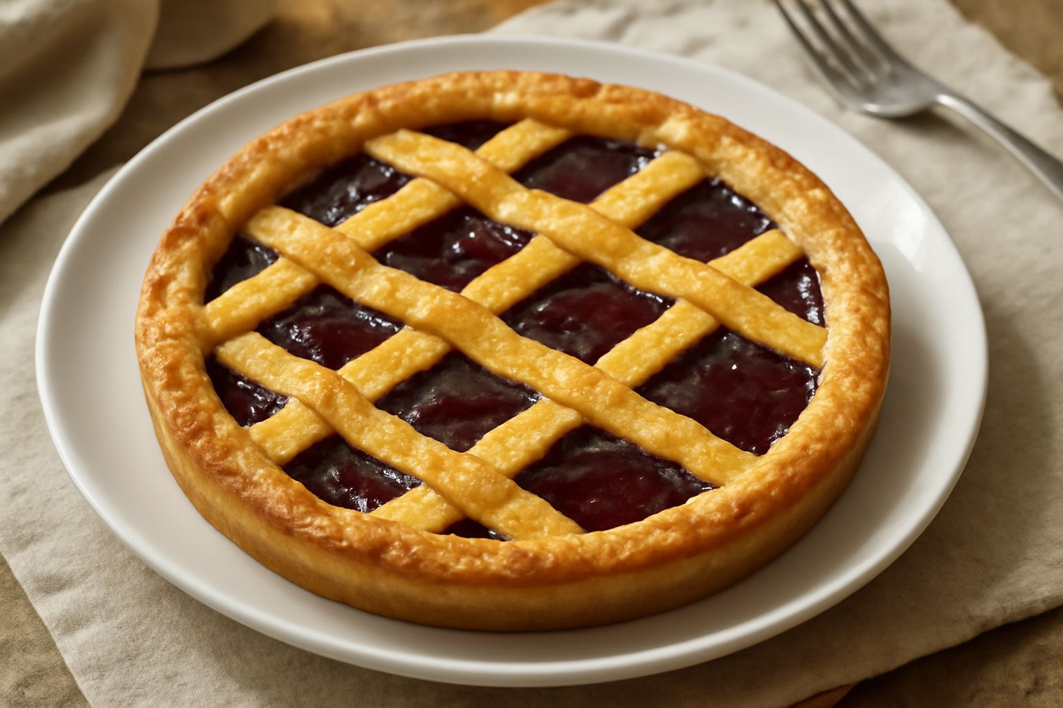 Crostata con marmellata di prugne
