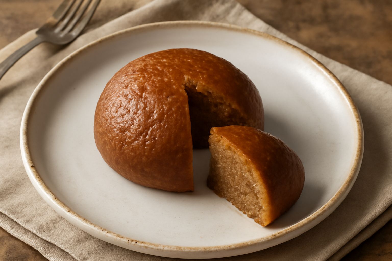 Dolcetti di Dogliani tondi e compatti, color marrone dorato, disposti su un piatto bianco con una leggera spolverata di zucchero a velo, accanto a chicchi di uva moscato fresca