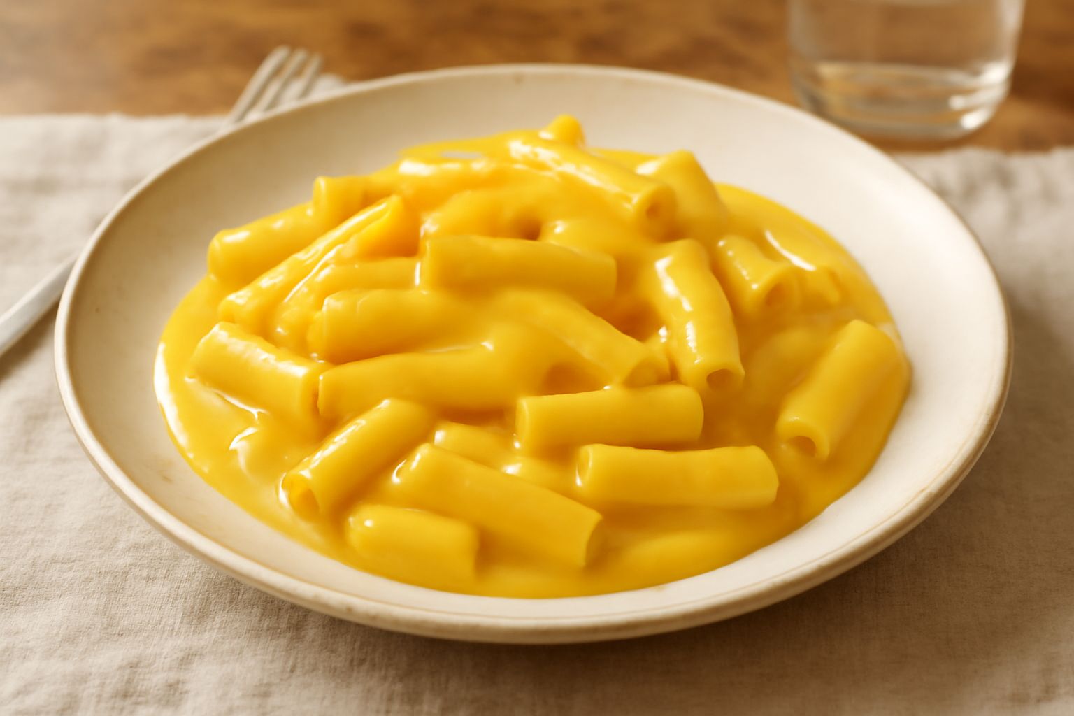 Emulsione di parmigiano cremosa e gialla nel piatto, versata su pasta fresca, con gocce lucide e consistenza vellutata, decorata con grana grattata e pepe nero