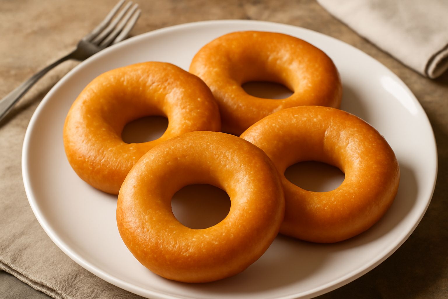 Tre friselle dorate e croccanti in un piatto bianco, condite con polpa di pomodoro rosso, alici e olio verde, su tavolo di legno naturale