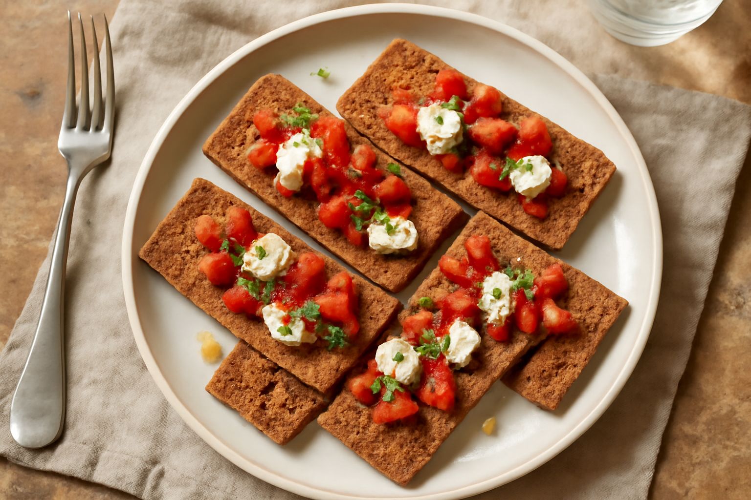 Friselline color nocciola disposte su un piatto bianco, alcune intere e altre tagliate a fette, dalla superficie ruvida e dorata, con cristalli di zucchero visibili