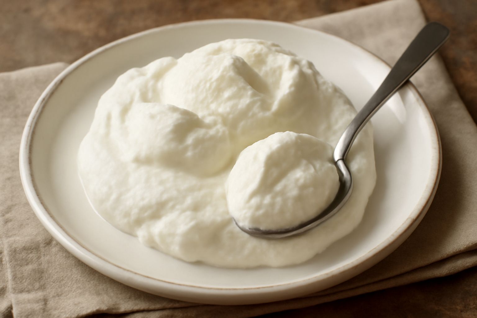 Gelato di ricotta bianco panna servito in coppetta di vetro, decorato con scorza di limone gialla e pistacchio tritato verde, texture liscia e vellutata visibile in superficie