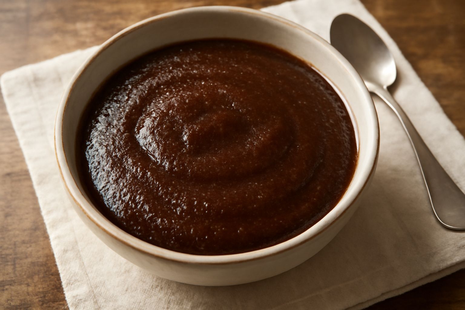 Una ciotola di granita di caffè color marrone scuro con cristalli di ghiaccio uniformi e lucenti, servita in un bicchiere alto con cucchiaio da granita, su fondo bianco