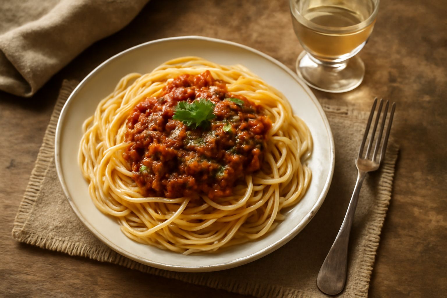 Grappa trasparente cristallina in bicchiere di cristallo, con vinaccioli rossi e bianchi sparsi su un tavolo di legno, bottiglie di vetro scuro sullo sfondo