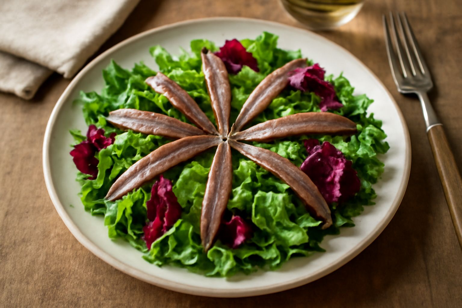 Insalata di rinascita e acciughe