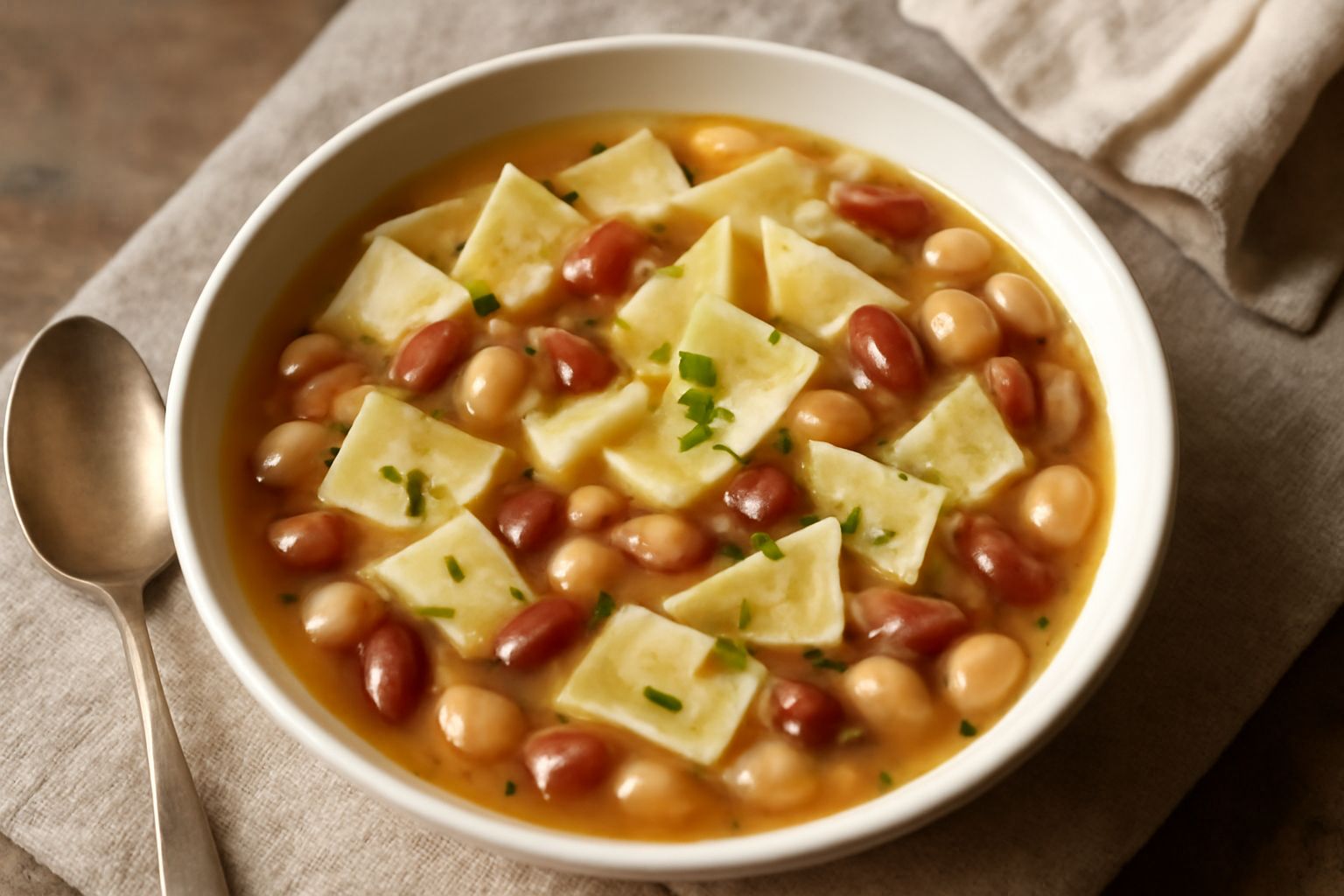 Minestra di maltagliati e fagioli