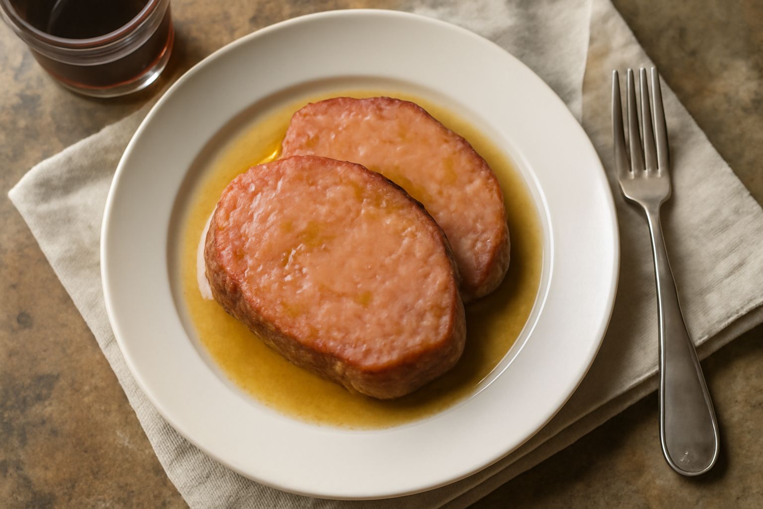Fette di mortadella di Mantova rosa pallido con marezzature di grasso, disposte a ventaglio su un piatto bianco, accanto a pane toscano e sottaceti verdi.