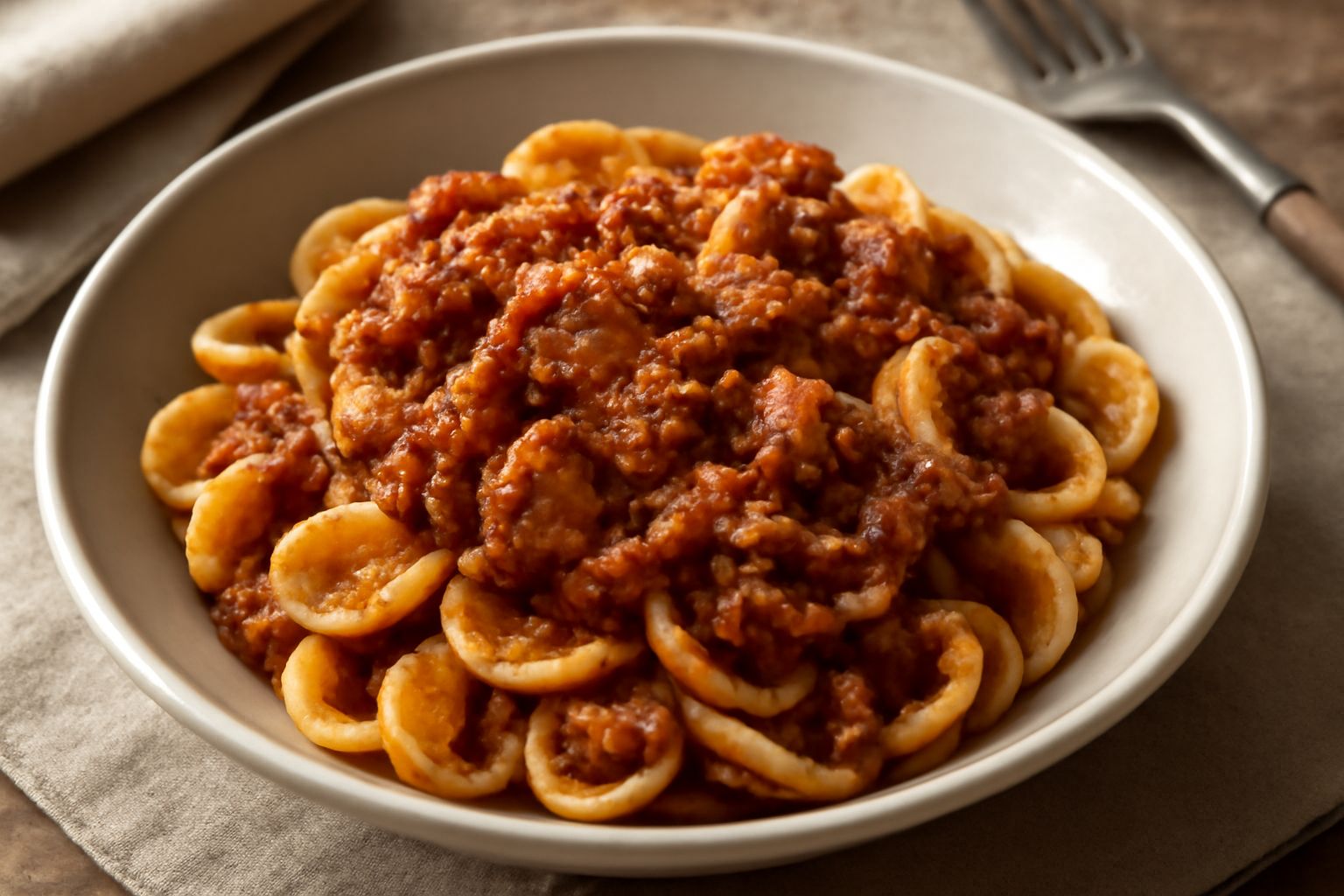 Orecchiette con ragù di maiale