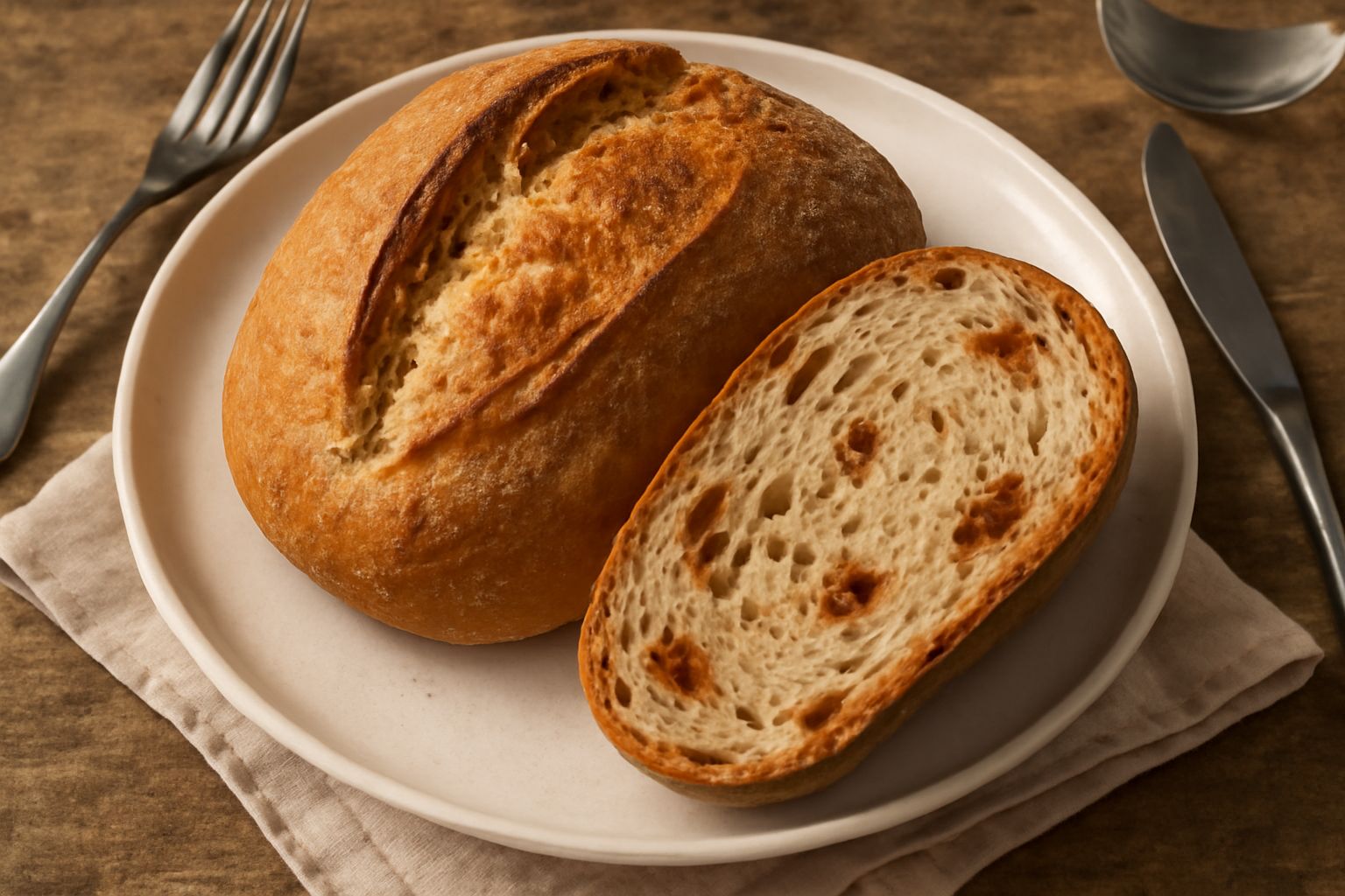 Pane ai fichi secchi tagliato a fette, colore dorato e marrone con visibili frammenti di fichi secchi scuri nella miga, disposto su un tagliere di legno con alcuni fichi secchi interi accanto