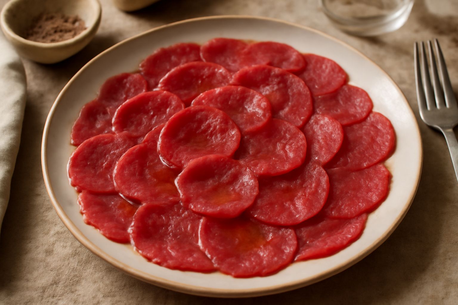 Pezzi di carne cruda