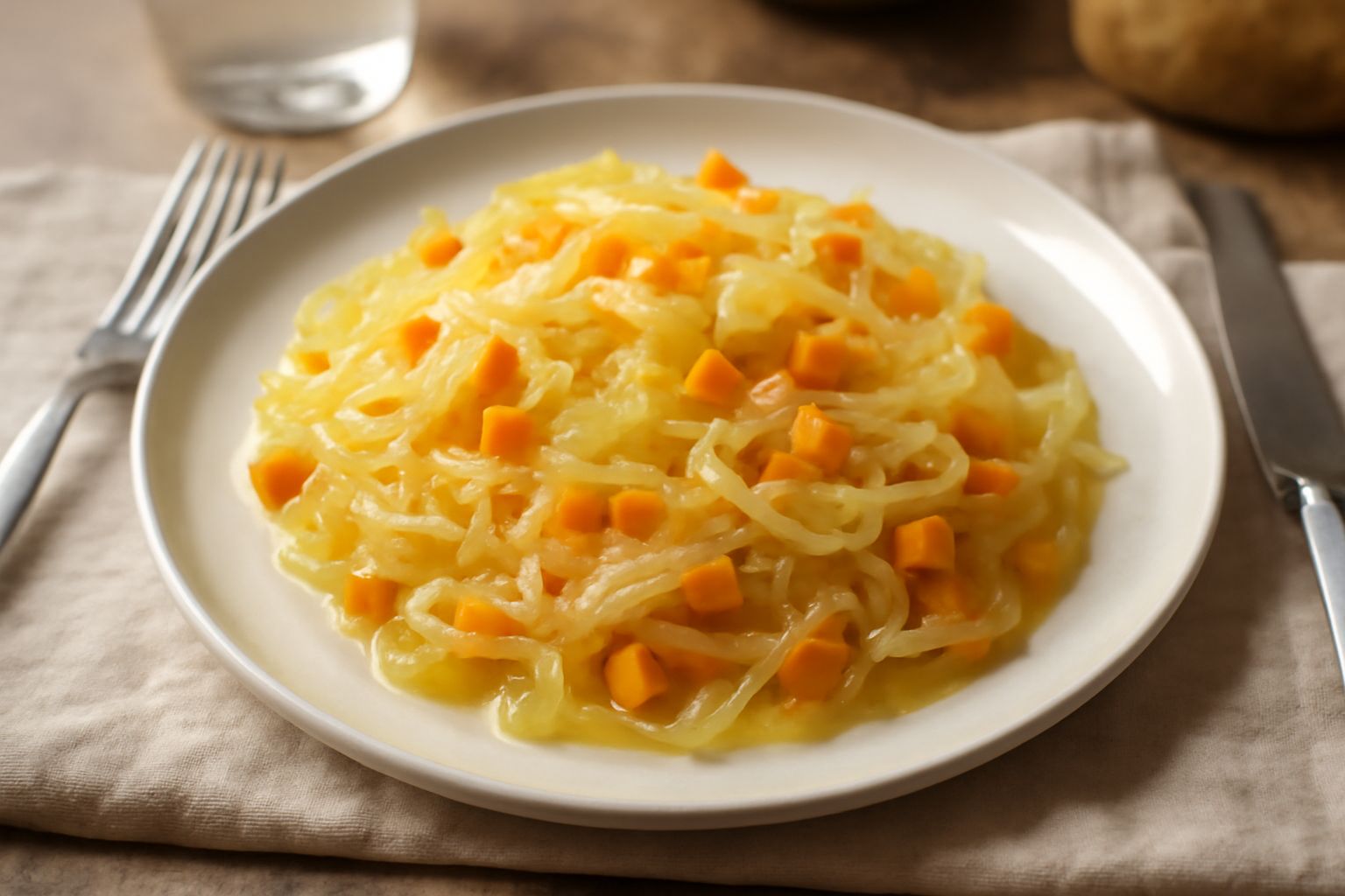 Cipolla, sedano e carota finemente tritati in un piatto bianco, accanto a un tagliere di legno con coltello. Sul fondo, pentola antiaderente con olio extravergine di oliva dorato in leggera frittura.