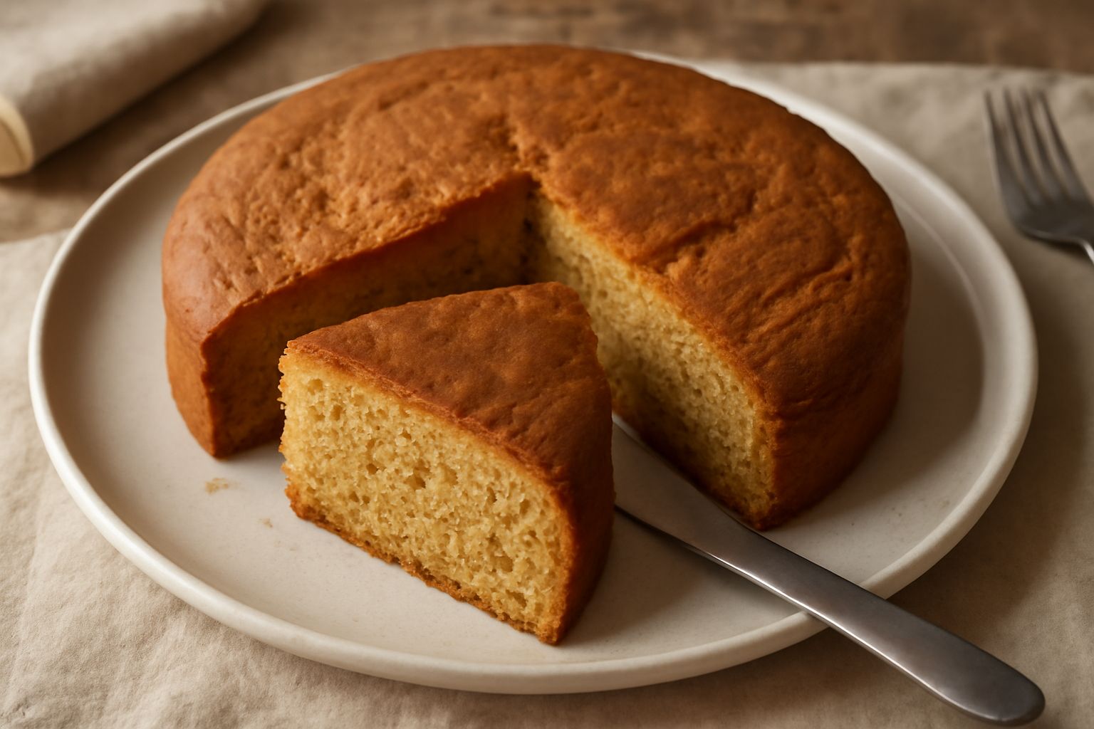 Torta di fagioli dal colore marrone uniforme, fette regolari, superficie leggermente crepolata, spolverizzata di zucchero a velo bianco, con goccioline di cioccolato fondente disperse sulla parte supe