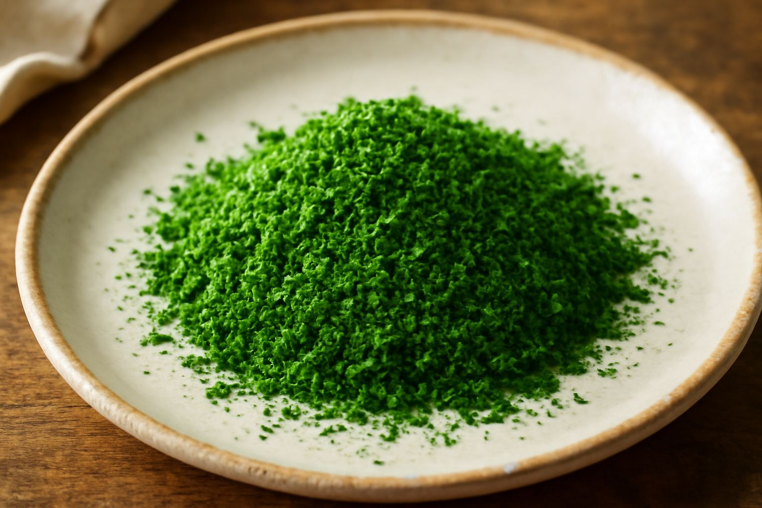 Trito di erbe aromatiche verdi e fragranti in una ciotola di vetro: basilico, prezzemolo e menta finemente sminuzzati, con foglie intere sparse accanto
