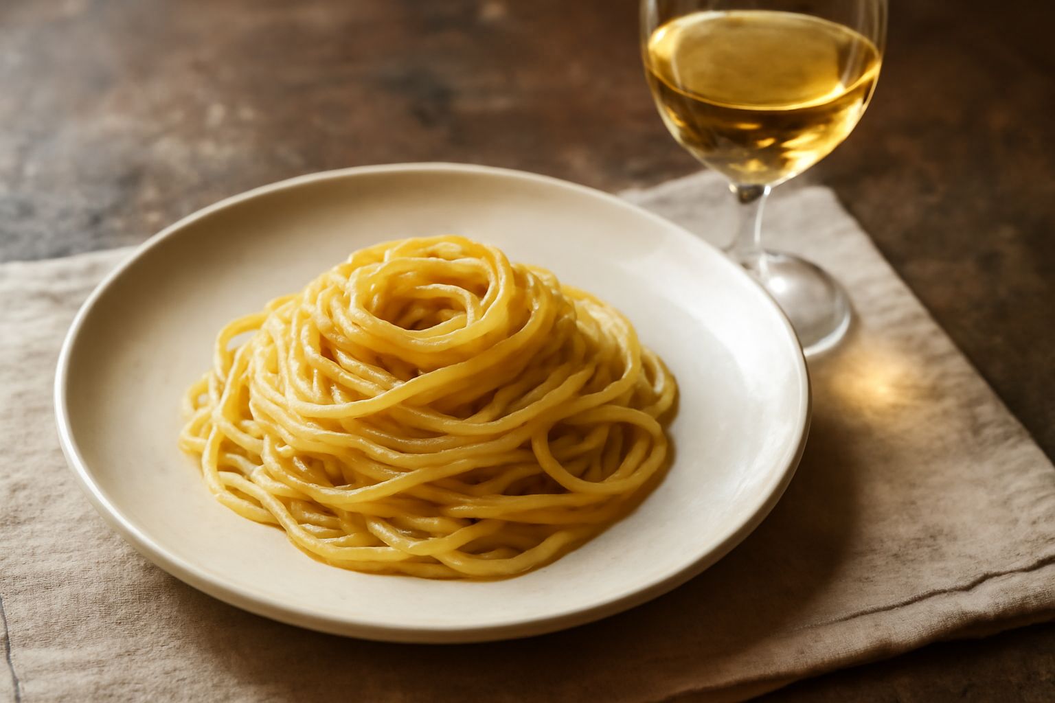 Bicchiere di vermouth secco piemontese di colore paglierino con ghiaccio, oliva verde sul fondo, servito su tavolo di legno con sfondo sfocato di bottiglie e erbe aromatiche secche