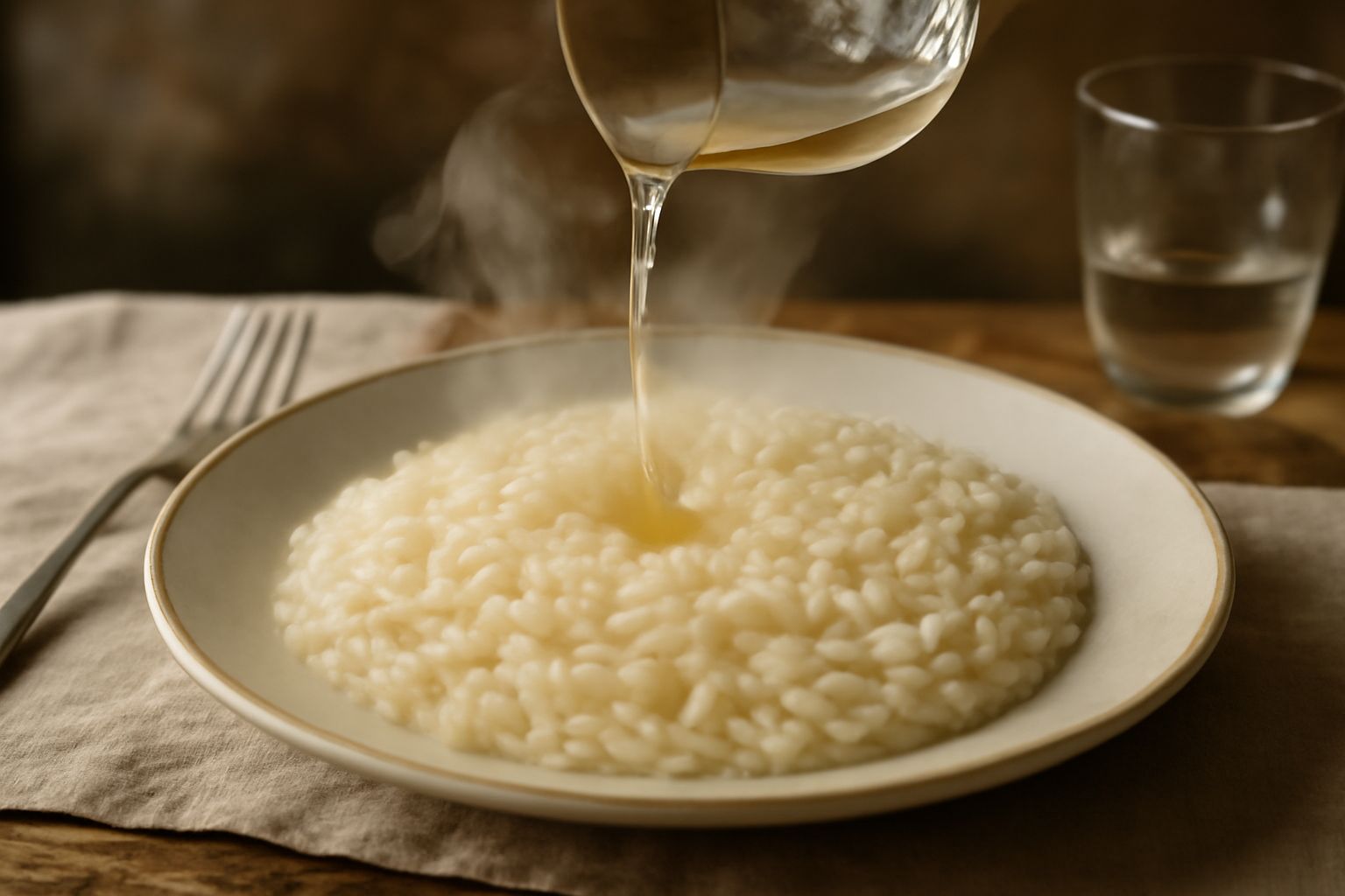 Calice di vino bianco trasparente e luminoso con riflessi dorati, accanto a una bottiglia, su fondo bianco con limone fresco tagliato a spicchi e uva verde