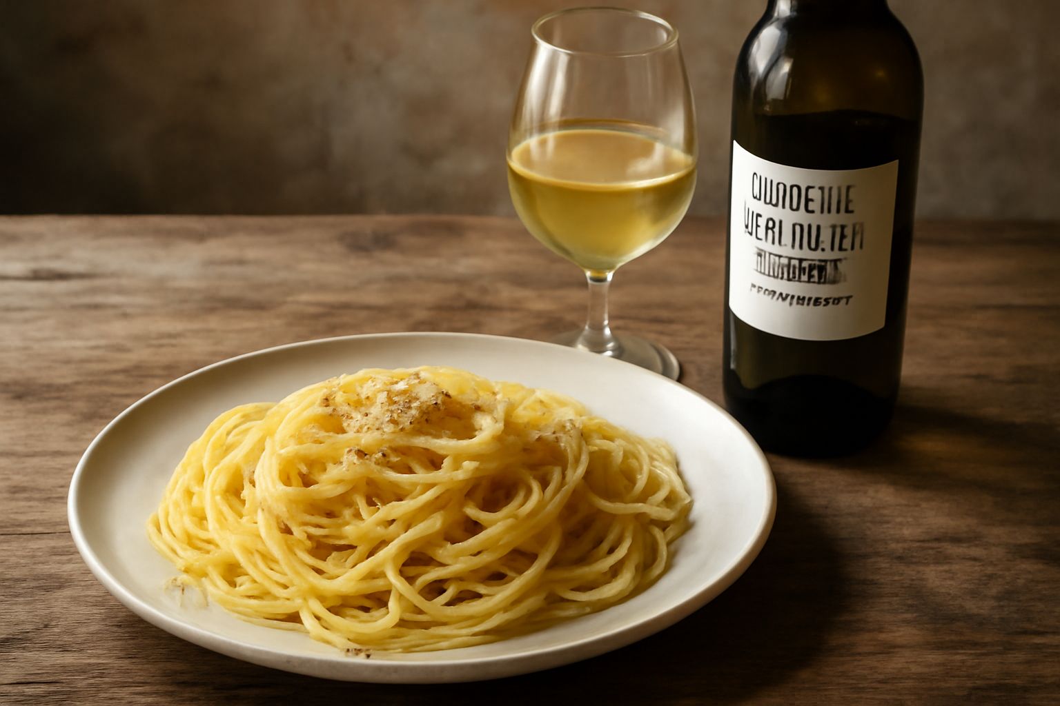 Calice di vino bianco della Val Passiria con riflessi dorati e sfondo di vigneti in montagna, con cime innevate sullo sfondo