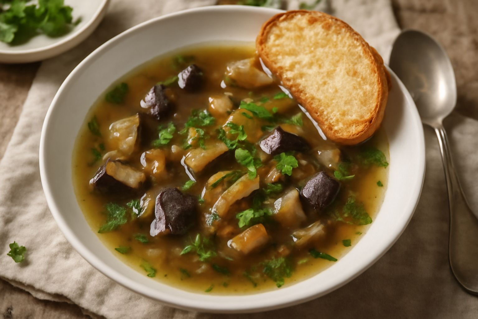 Zuppa di melanzane appassite